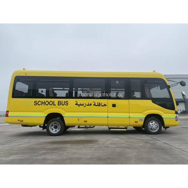 Customized 7m Coaster Model School Student Shuttle Bus Iveco Chassis System 100kw Diesel Engine