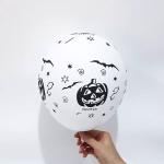 Custom Ghost Printing Halloween Balloons Round Shape White Color 12inch