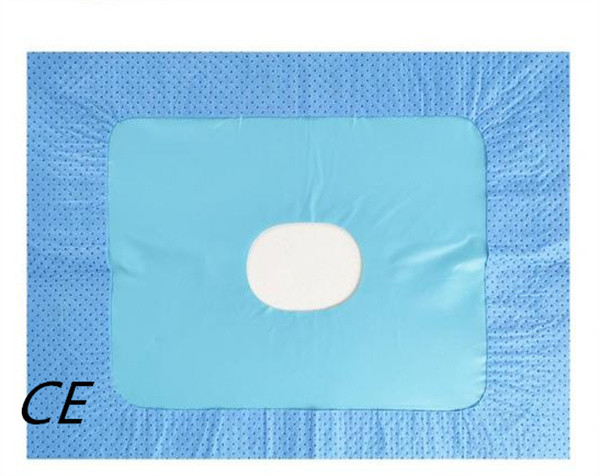 Blue Sms Three Layers Ce Sterile Disposable Surgical Drapes For Hospital Clinic