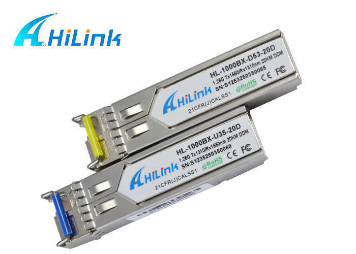 SFP WDM 1490nm / 1550nm Small Form Factor Pluggable Transceiver 60KM PIN Receiver