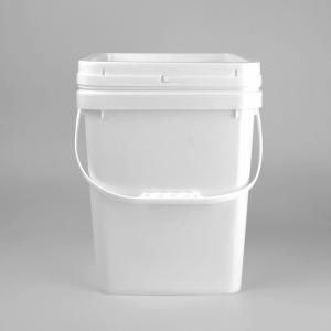 Wholesale Square Plastic Bucket Food Grade White Color 20L from china suppliers