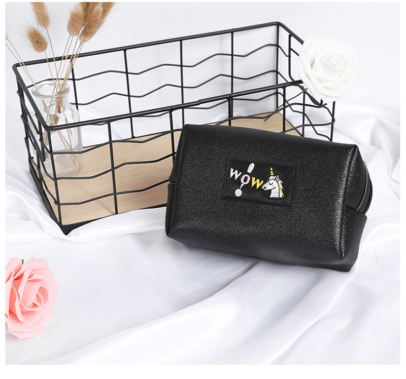 Custom Printed L17*D9*H11Cm Blank Zipper PU Cosmetic Bag