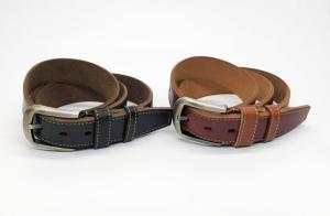 Wholesale Zinc Alloy Buckle Mens Casual Leather Belt 100 - 140cm Length Black / Red Color from china suppliers