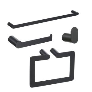 Wholesale Black 304 Stainless Steel Bathroom Hardware Towel Holder 4 Piece from china suppliers