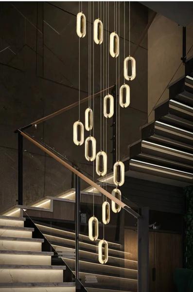 3200-6500K Three Colors Changing Light LED Chandelier Modern Light Luxury