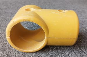 Wholesale FRP Fence Pipe Connector Elbow Base Three Way Yellow SMC Fittings from china suppliers