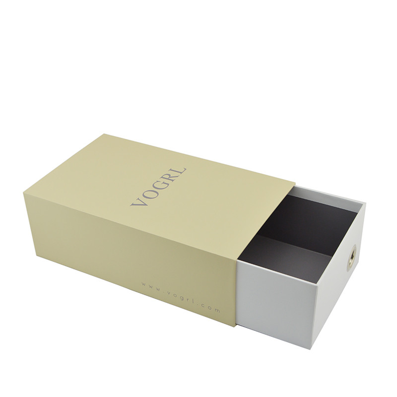 Brown Drawer Hard Cardboard Gift Boxes Shoe Packaging 300mm Length