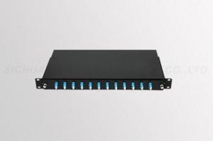 Wholesale LC / UPC 24 Core Fiber Optic Patch Panel 19 Inch 1U Rack Mounted OTOP from china suppliers