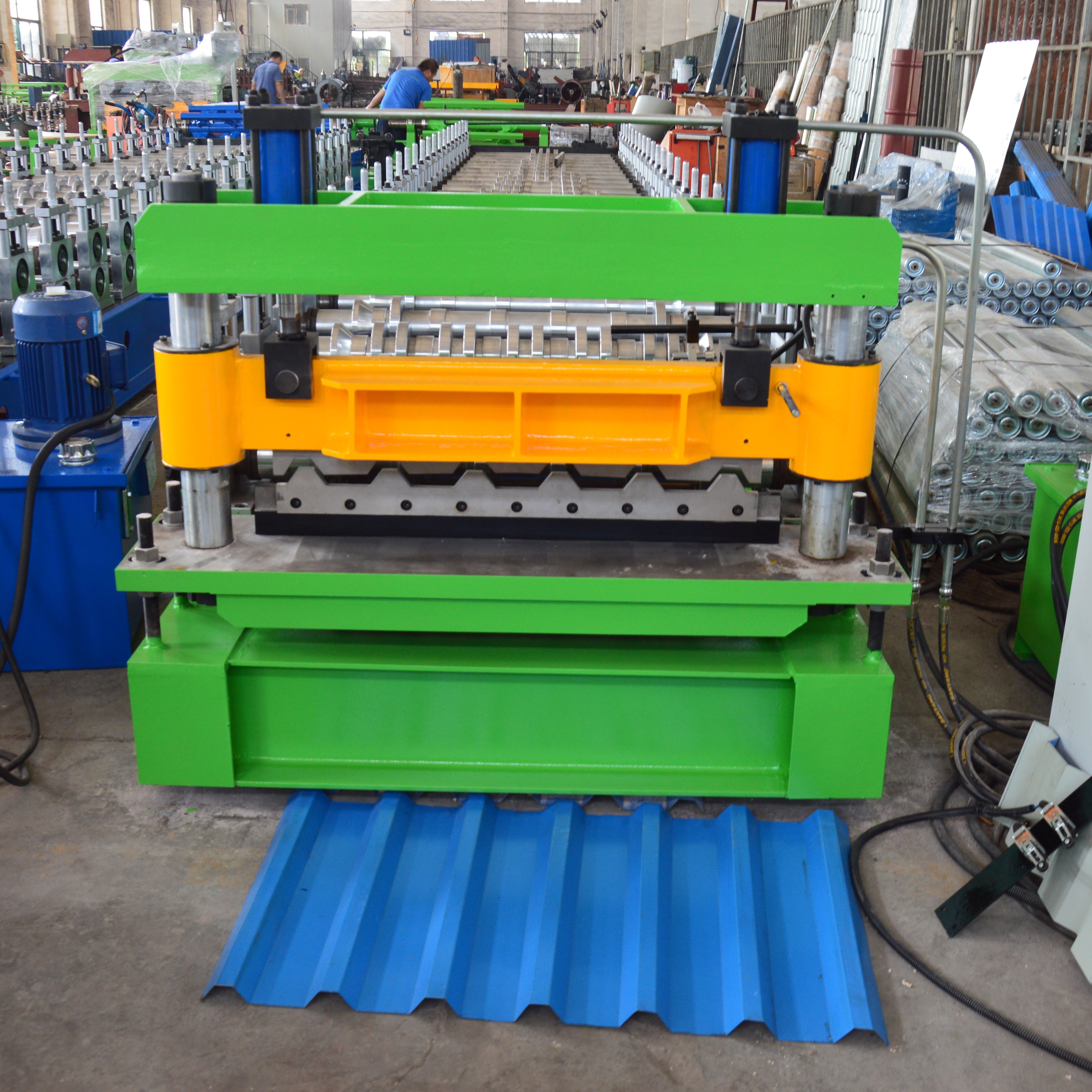 Trapezoidal Roof Panel Roll Forming Machine Peru TR4 TR5 TR6 Tile Making Machine