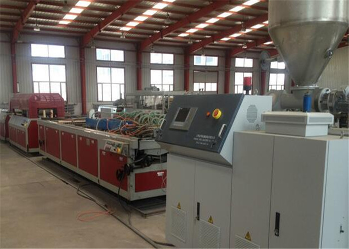 Wood Plastic Composite Wpc Profile Machine / auto plastic extrusion machinery