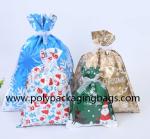 Drawstring Christmas Gift Bags For Candy Packaging