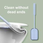 39.6cm Length Wall Mounted Silicone Toilet Brush And Holder Set 211g Lightweight