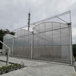Ventilation Windproof Greenhouse With Pvc Cover Commercial Polycarbonate