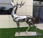 Durable Stainless Steel Garden Metal Animal Sculptures Outdoor With Mirror Color