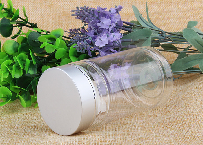 Plastic Screw Cap PET Food Can Packaging For Cookies , Nuts , Candies Packing