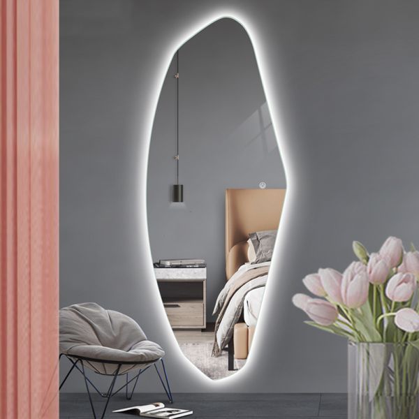 Licensed Silver Mirror LED Waterproof Bathroom Shower for House Decor and Living Room