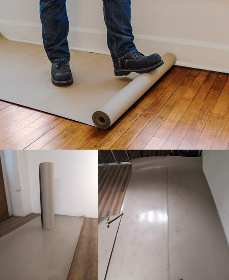 ONE SIDE COATED PE SPECIAL WATERPROOF TEMPORARY FLOOR PROTECTION PAPER