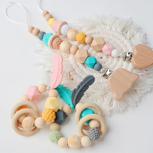 DIY Ornament Baby Molar Teether Accessories Color Crochet Bear Baby Molar