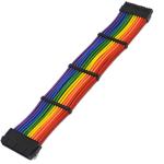 1*24Pin Male to 24pin Female ATX Braided Sleeved Power Supply Extension Cable