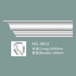 Wholesale PU Ceiling Moulding Polyurethane Crown Moulding HG-9612 from china suppliers