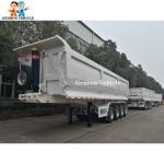 4 Axles 10M Heavy Duty Steel Semi Truck Dump Trailer With Air Suspension
