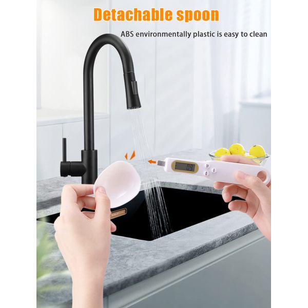 Battery Powered ABS Plastic 500g Digital Spoon Scale Kitchen Weight Measuring Device ' Choice 0.1g Division