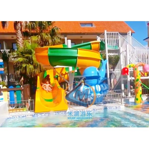 Single Spiral Water Slide Outdoor For Villa Hotel Swimming Pool
