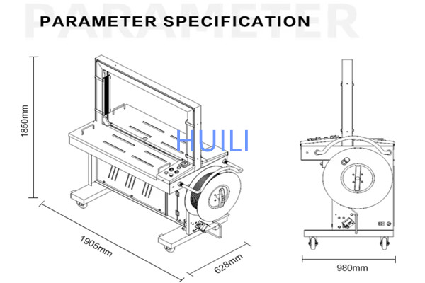 1.5 Seconds/Line Fully Automatic Box Banding Machine PP Strap Carton Strapping Machine