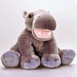 Lovely Sitting Pose Grey Hippo Stuffed Stuffed Animal Toys For Promotion Gifts