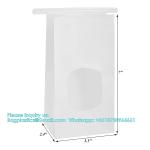 Bakery Bags With Clear Window, White Kraft Paper Cookie Bags Tin Tie Tab Lock, 3