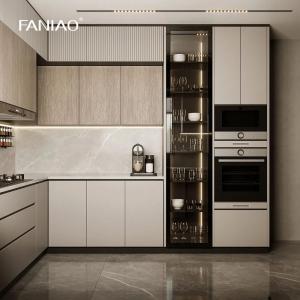 Wholesale Kitchen Cabinets Factory White Colored Glossy Frameless MDF Wood RTA Modular Lacquer Kitchen Cabinets from china suppliers