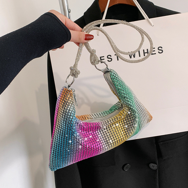 Portable and Fashionable PU Luxury Diamond Handbag for Female Crossbody Tote
