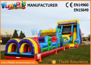 Wholesale Vertical Rush Inflatables Obstacle Course , 0.55mm PVC Tarpaulin Commercial Blow Up Slide‎ from china suppliers