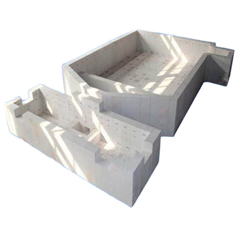 Fused AZS Bricks for Glass Kiln Doghouse Section Corner Brick/Arch Brick/Back Arch