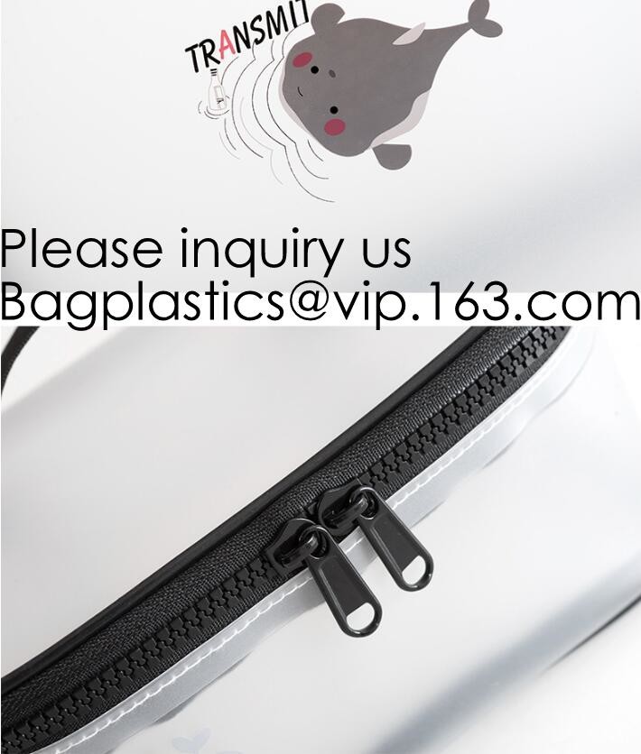 Travel Transparent Pvc Toilet Cosmetic Bag Clear Make Up Pouch,Waterproof Custom Logo Geometric Black Pouches Cosmetic B