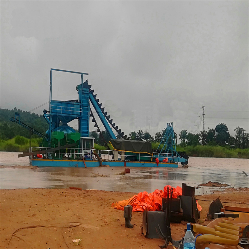 Anchor Position River Gold and Diamond Dredger with Jigging