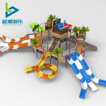 Water Amusement Park Fiberglass Pirate Slide House for Family