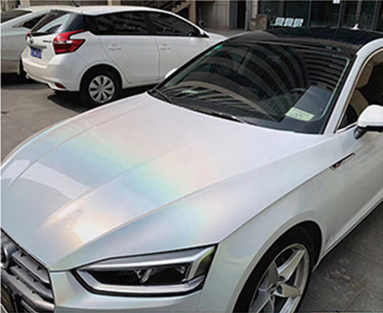 Colorful Laser White Glitter Car Wrap Polymeric Calendered Vinyl Film