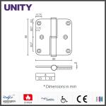 OEM Exterior Door Hinges , Public Building Window Hinges HLL8080 NO