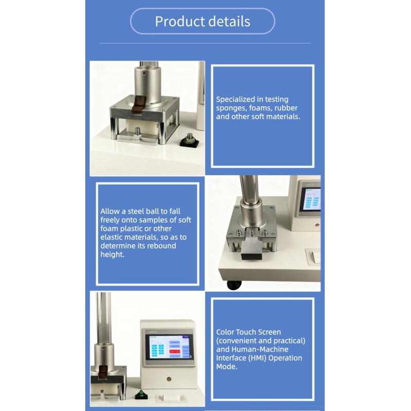 Foam Sponge Rebound Fatigue Testing Machine and Drop Ball Rebound Elasticity Testing Machine