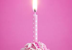 Wholesale Shining Pink Birthday Candles For Cupcakes With White Dots Tearless Eco Friendly from china suppliers