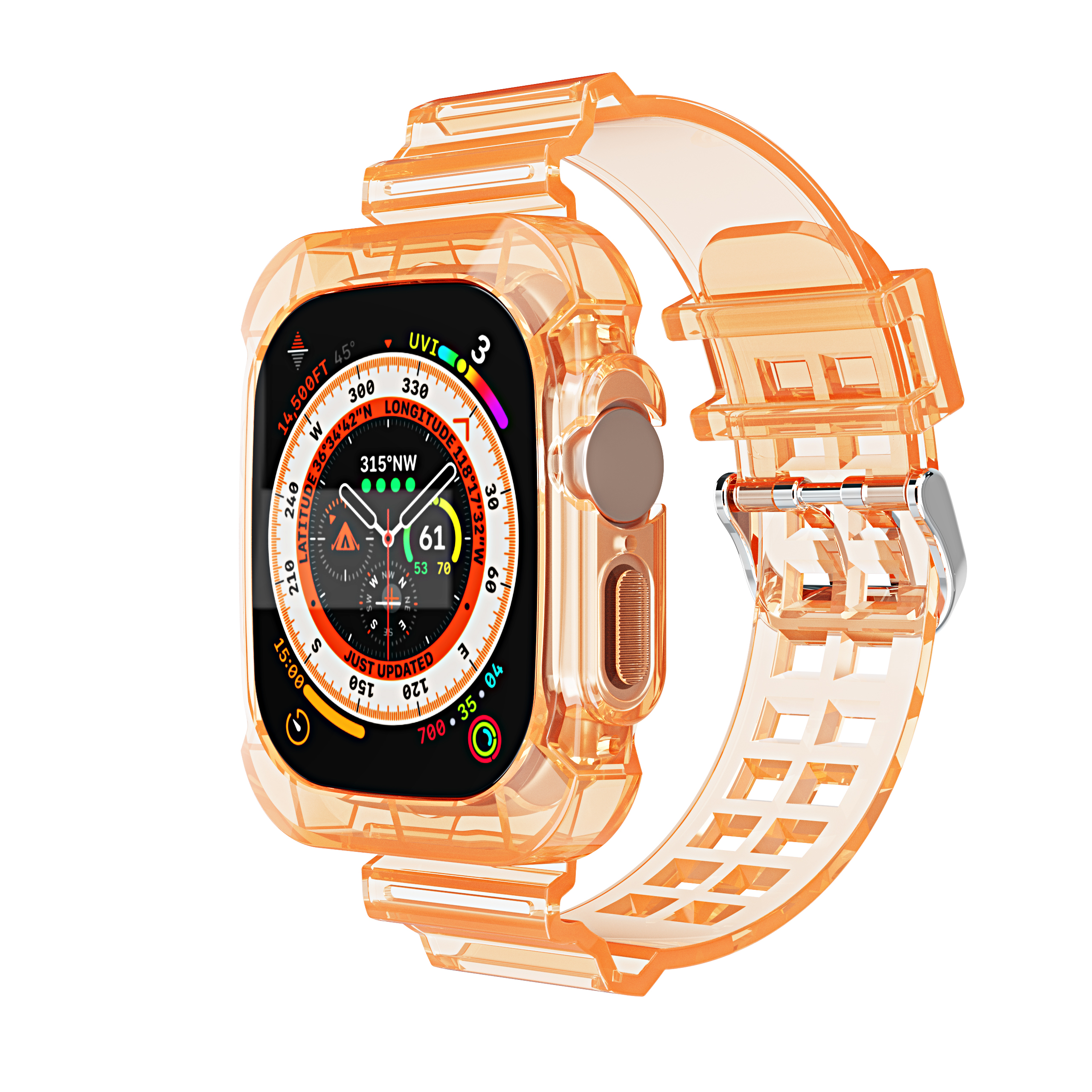 Private Mold Transparent Bands for I Watch 2 3 4 5 6 7 8 9 SE 11 Colors Smart Watch Band