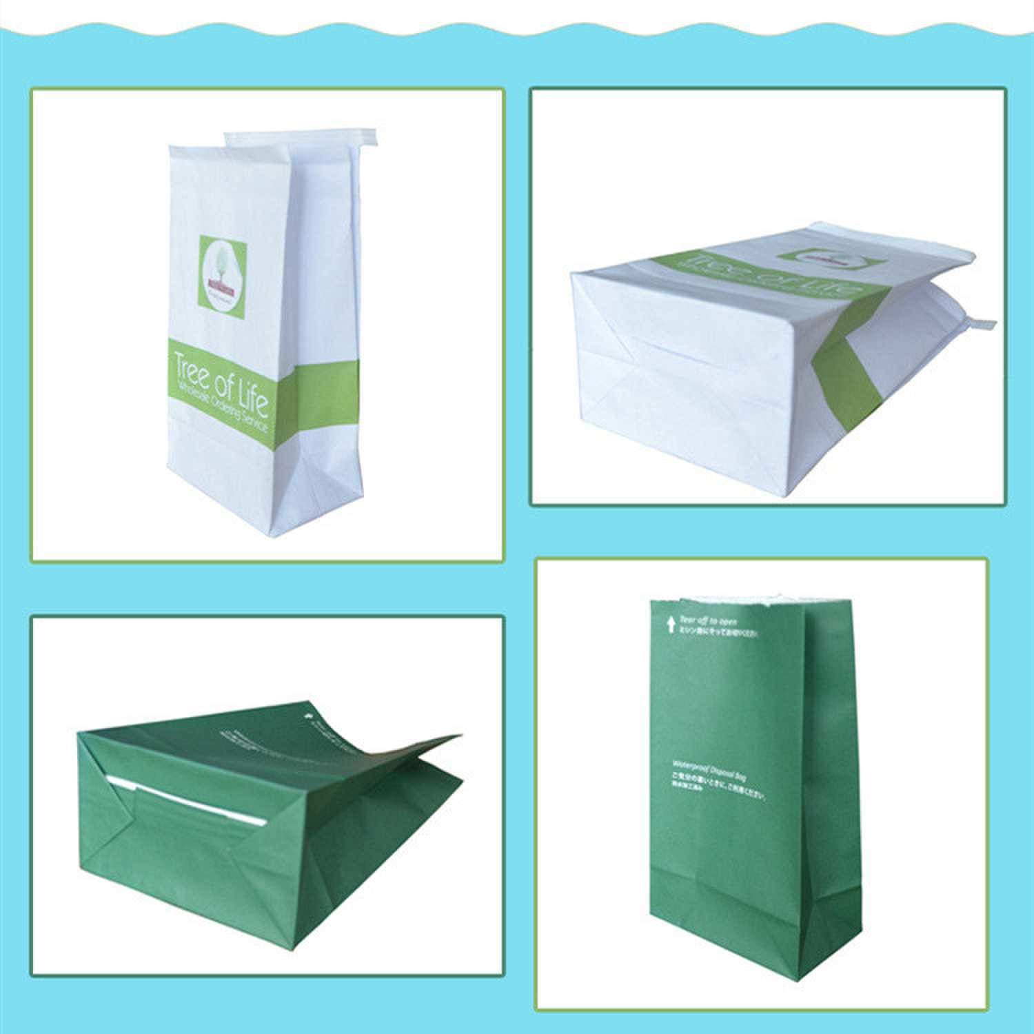 Biodegradable PE Coated Paper Disposable Vomit Bags 30gsm-160gsm