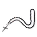 Retro hip-hop stainless steel cross skull pendant, trendy boyfriend necklace