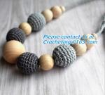 Braided Knitted Necklace, gold necklace sets, baby teething necklace, rotating