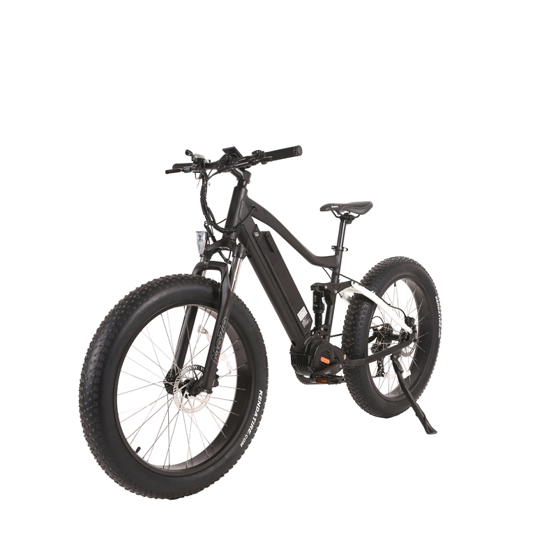 26*4 Fat Tire Electric Bicycle Full Suspension Mountain Bike 48V 1000W OEM Hybrid Bike