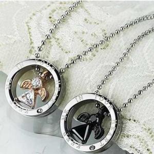 Wholesale New Fashion Tagor Jewelry 316L Stainless Steel couple Pendant Necklace TYGN192 from china suppliers