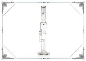 Wholesale Toro 18 Inch Tall Glass Smoking Pipes With Double Showerhead Perc Bongs Wholesales from china suppliers