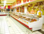 Energy Efficient Countertop Refrigerated Display Case Merchandizer For Sausage