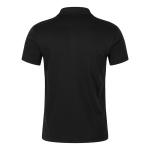 240gsm SGS Casual Plain Short Sleeve Shirt Black Golf Lapel Cotton Embroidered